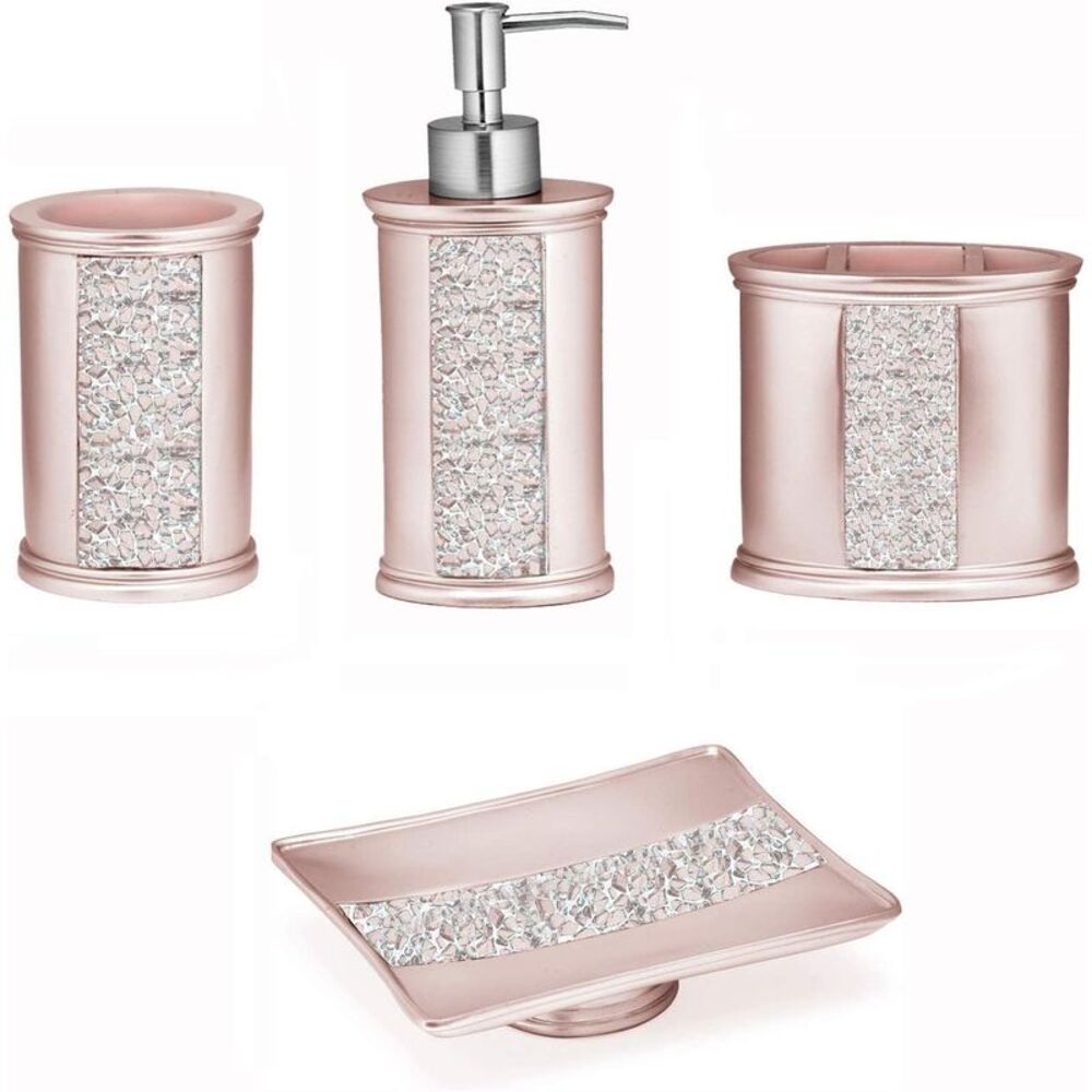 Popular Bath Sinatra Bath Set, 4PC, Blush